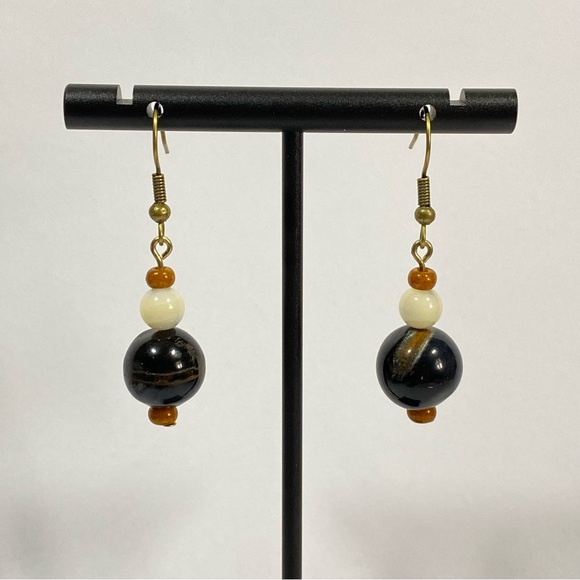 Hand Crafted Jewelry - ‘Stars in the Desert’ Glass Bead Earrings Handmade